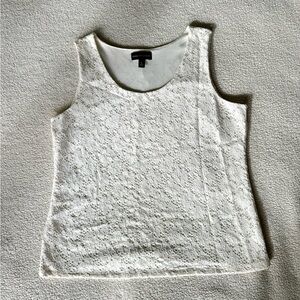 Dana Buchman Ivory Lace Tank Top